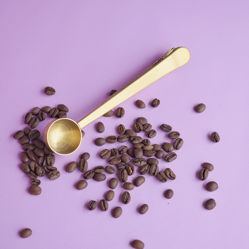 Brass coffee scoop